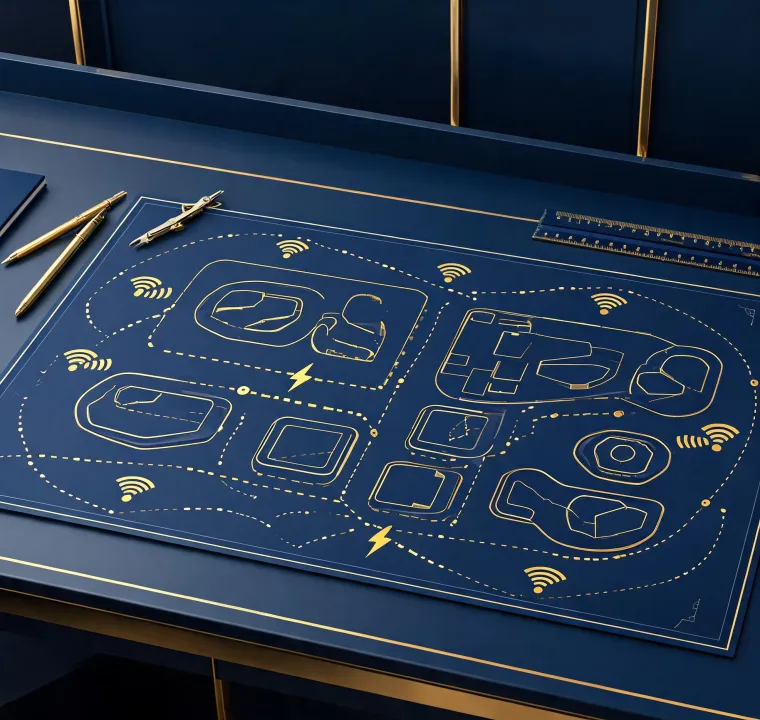 Gaming floor technical review map